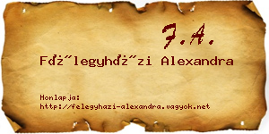 Félegyházi Alexandra névjegykártya